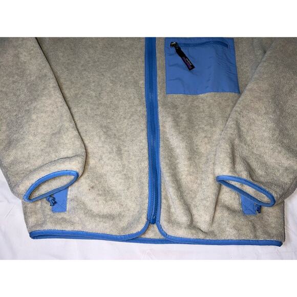 Patagonia Synchilla Fleece Unisex Jacket Size M Oatmeal Heather Blue Full Zip - Picture 4 of 16